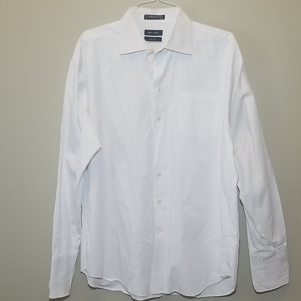 Nautica White 2 Ply Dress Shirt